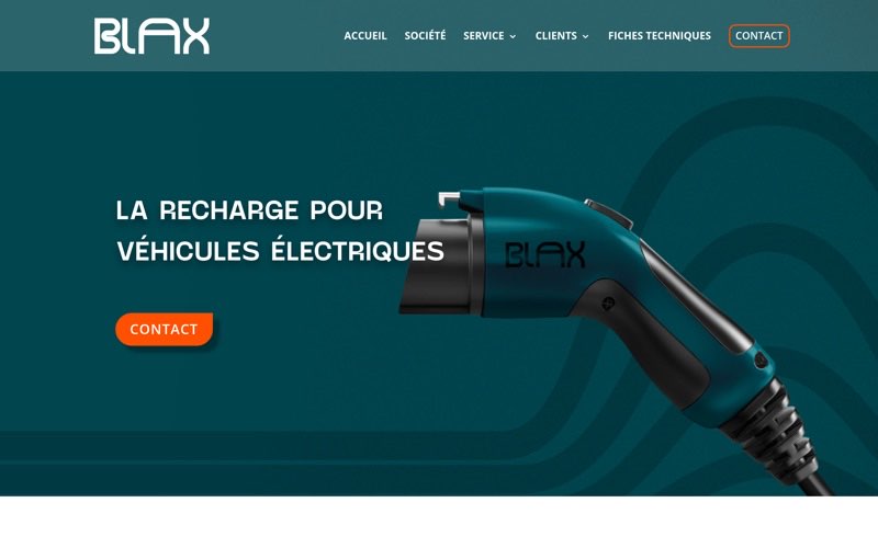 Site internet bornes de recharge - BLAX