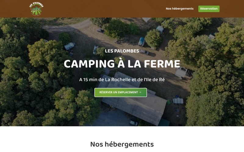 Site internet camping Sainte Soulle - Camping des Palombes