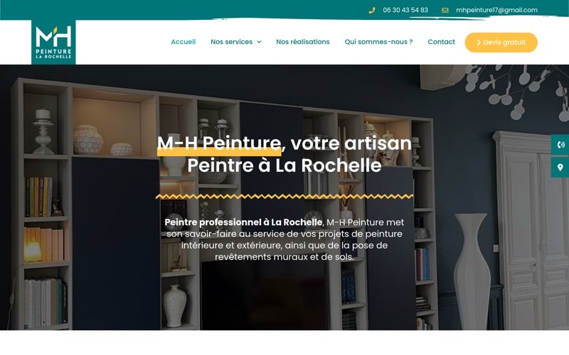 Site internet peintre La Rochelle - M-H Peinture