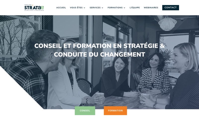 Site internet conseil et formation - Stratae