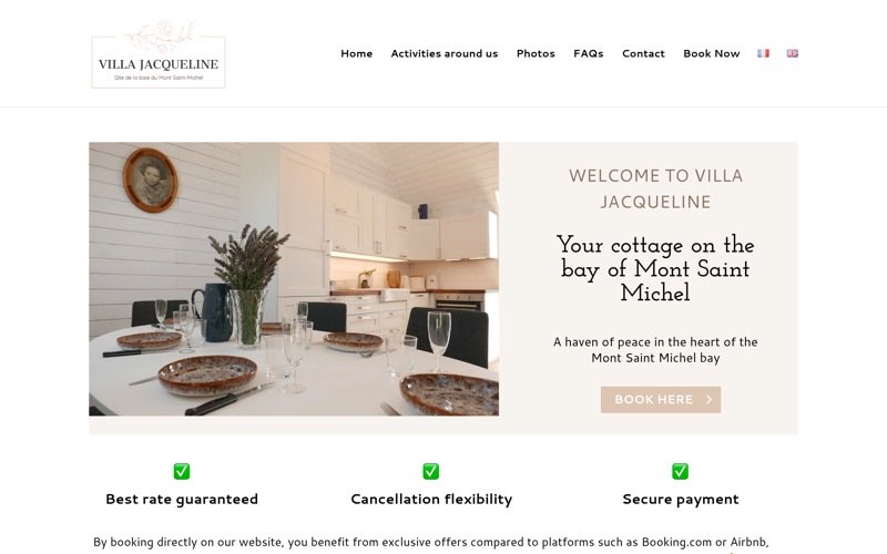 Site internet gîte Mont Saint-Michel - Villa Jacqueline