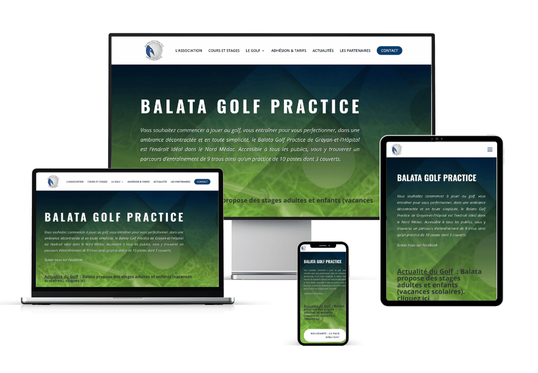 Site internet association golf